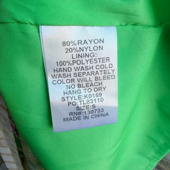 UMGEE Short Sleeve Ruffled Tie Neck Colorful Boho Blouse Women's Size S - Picture 4 of 7